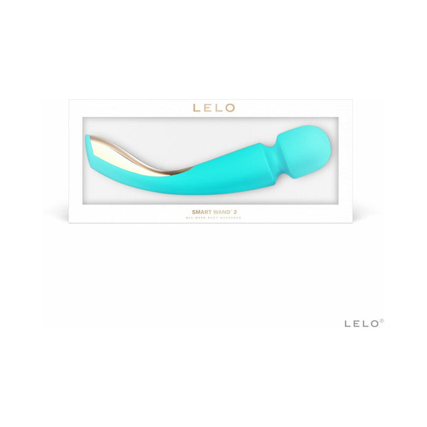 LELO SMART WAND 2 Large Rechargeable Wand Vibrator Aqua - Headshop.com