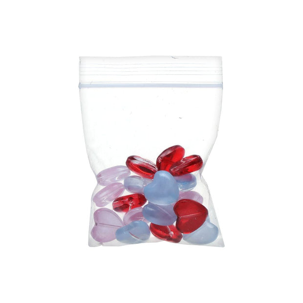 Pulsar Glycerin Hearts Glass Water Pipe with Gem Hearts - 13.75" / 14mm F - Headshop.com