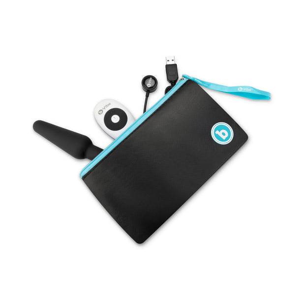 b-Vibe Trio Rechargeable Remote-Controlled Triple-Motor Vibrating Silicone Anal Plug Black - Headshop.com