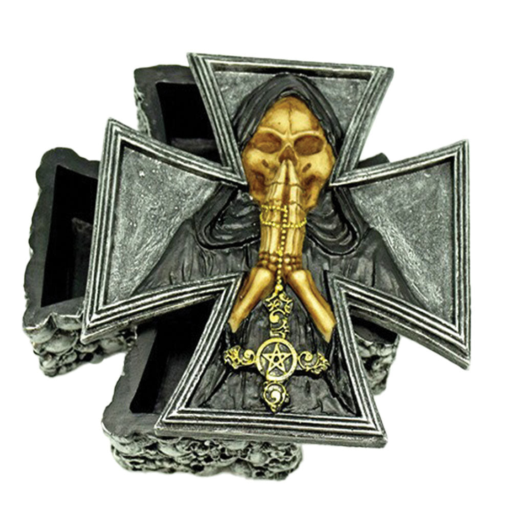 Skull Cross Storage Box - 5.5"x3.5" - Headshop.com