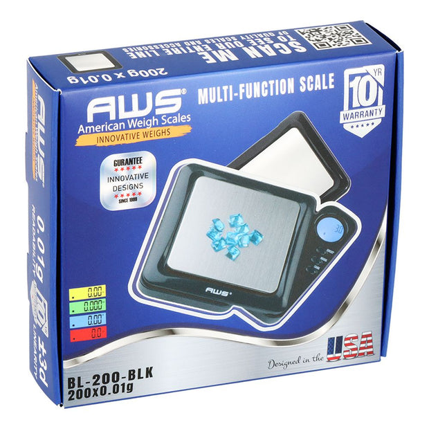 AWS Blade Digital Pocket Scale Series- 200g x 0.01g / Black - Headshop.com