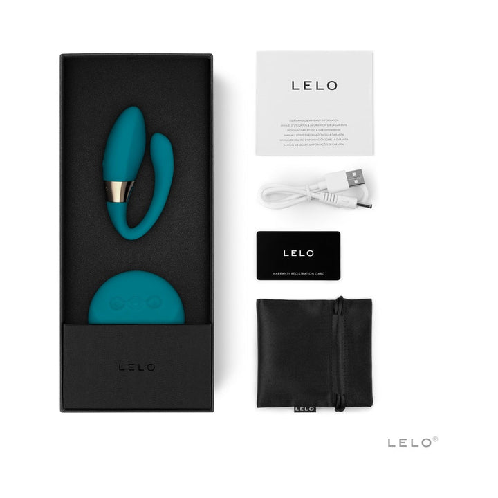 LELO TIANI DUO Rechargeable Dual Stimulation Couples Vibrator With Remote Ocean Blue - Headshop.com