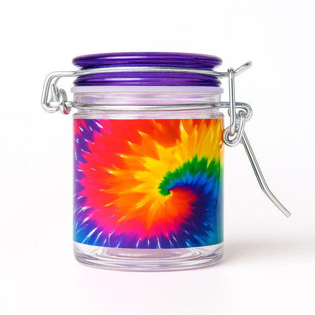 AIRTIGHT GLASS TIE-DYE STORAGE CONTAINER WITH LOCKING LID