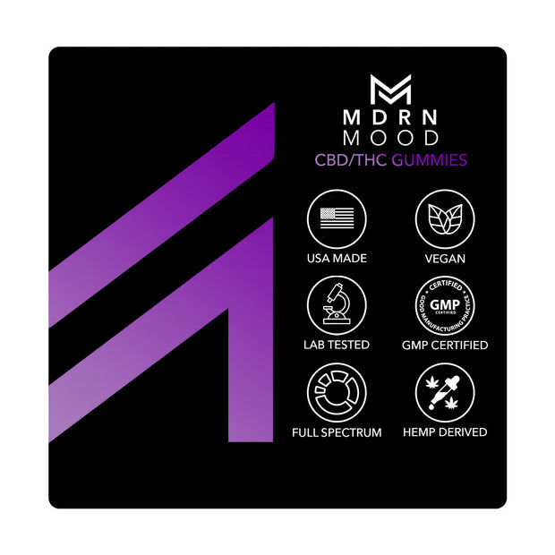 MDRN MOOD Galaxy Grape Gummies - 50mg CBD / 25mg THC (10ct) - Headshop.com