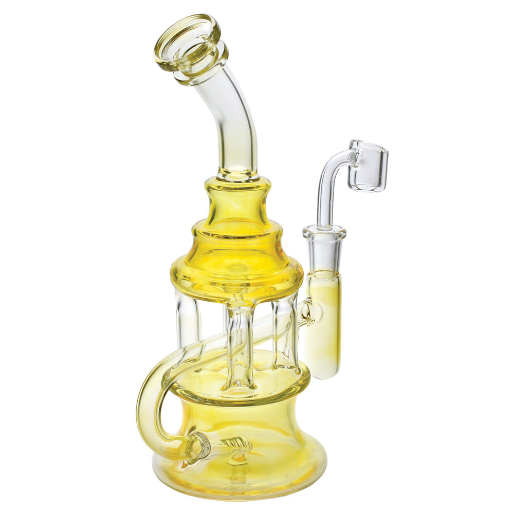 Silver Fumed Oil Rig - 8" / 14mm Female - Headshop.com