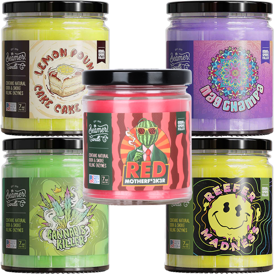 Beamer Candle Co. Odor & Smoke Killer Glass Jar Candle | 7oz - Headshop.com