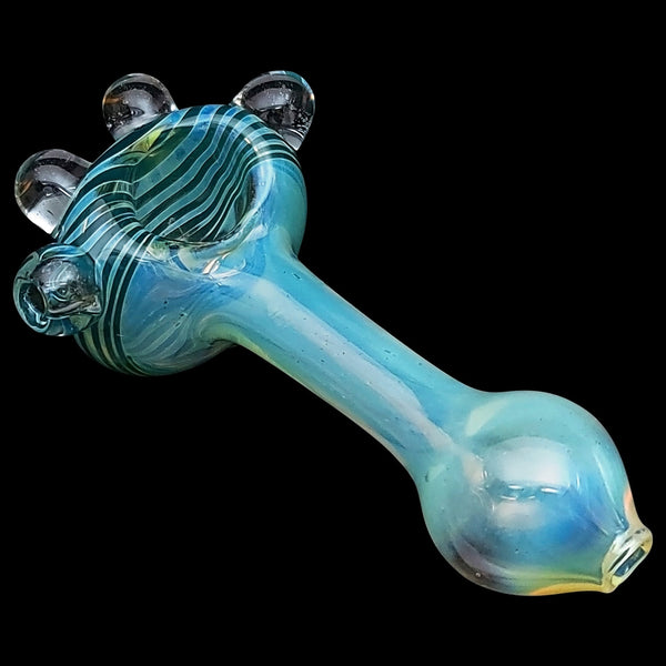 LA Pipes "Spiral Marble Head" Glass Spoon Pipe LA Pipes "Spiral Marble Head" Glass Spoon Pipe