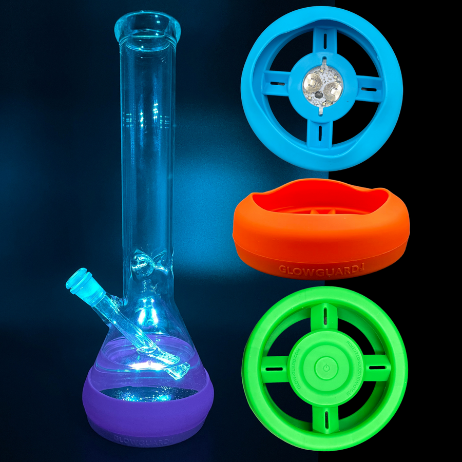 Bong Base Bumper Coin Battery 4.25in-6in Bases Silicone Fits Variety of Shapes - Headshop.com