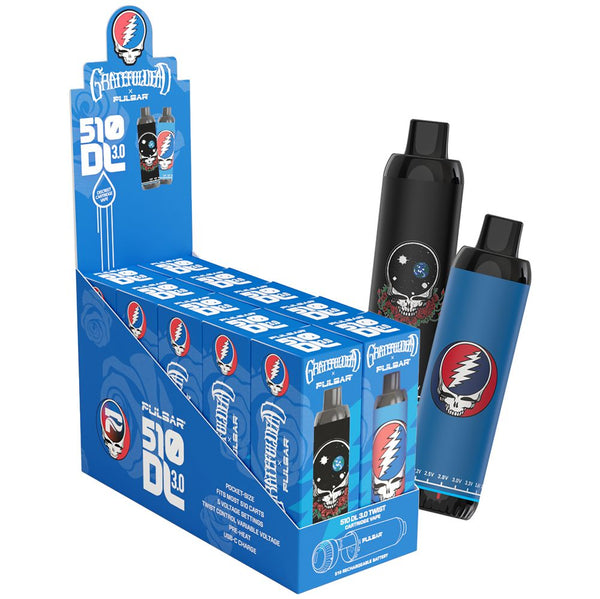 Grateful Dead x Pulsar 510 DL 3.0 Twist Variable Voltage Vape Pen | 650mAh Grateful Dead x Pulsar 510 DL 3.0 Twist Variable Voltage Vape Pen | 650mAh