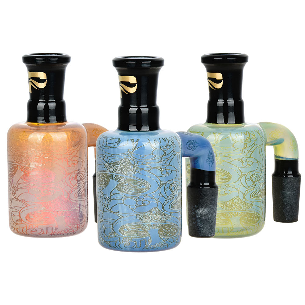 Pulsar Inside Print Glass Dry Ash Catcher | 14mm | 90 Degree | Melting Shrooms - Headshop.com
