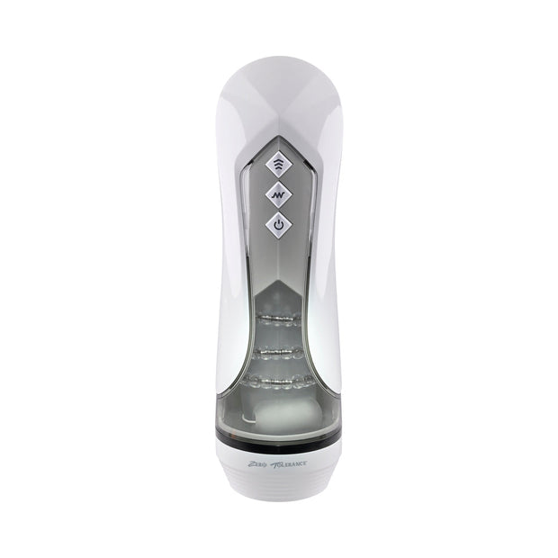 Zero Tolerance Stroking Buddy Rechargeable Vibrating Stroker White - Headshop.com