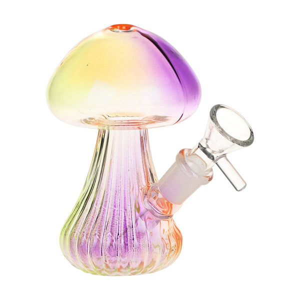 SeshGear Electroplated Mushroom Glass Bubbler - 4.75" / 14mm F SeshGear Electroplated Mushroom Glass Bubbler - 4.75" / 14mm F