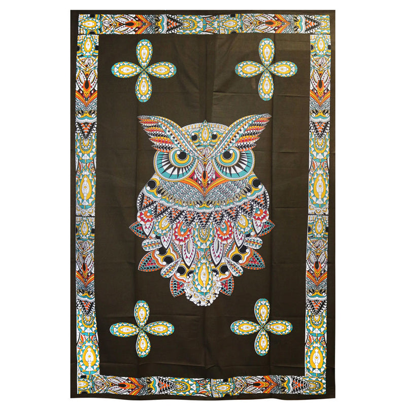 Sacred Owl Cotton Tapestry - Headshop.com