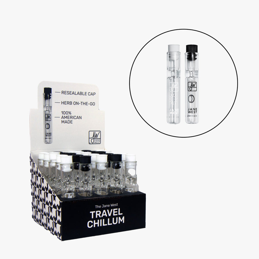 Jane West Travel Pipe -  25ct Display Pack - Headshop.com