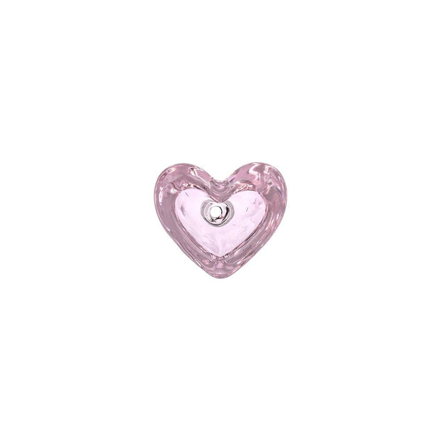 Pulsar Heart-Shaped Bowl Herb Slide - 14mm M / Pink 9ct - Headshop.com