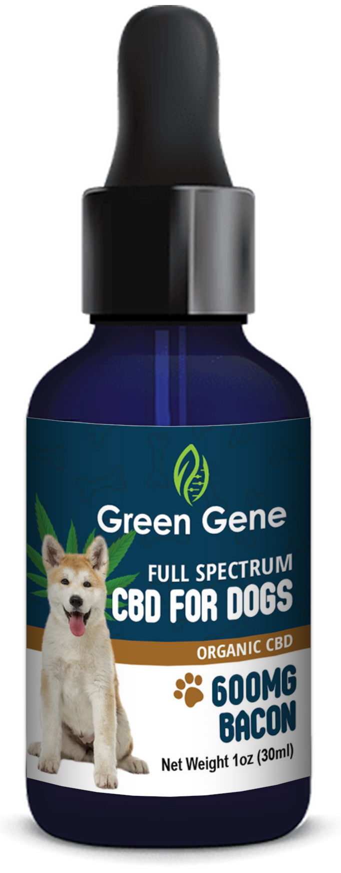 Full Spectrum CBD Oil for Dogs Bacon Flavor for Canine Happiness (300MG-600MG) - Headshop.com