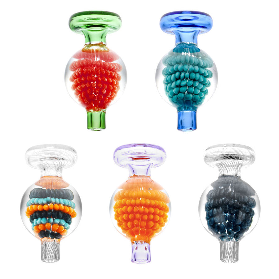Encased Blackberry Pattern Bubble Carb Cap- 27mm/Colors Vary - Headshop.com