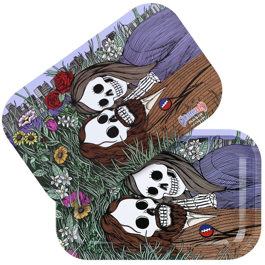 Grateful Dead x Pulsar Rolling Tray & Lid Kit - Flower Couple / 11" x 7" - Headshop.com