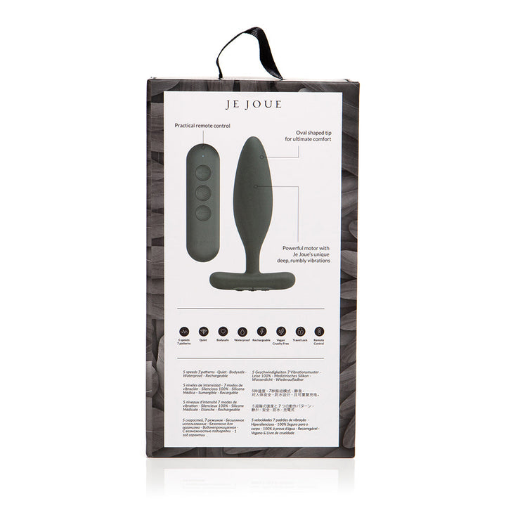 Je Joue Vesta Vibrating Butt Plug Black - Headshop.com