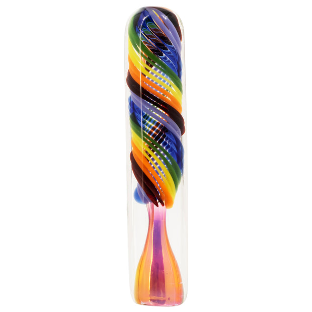 LA Pipes "Twisted Rainbow" Fumed Glass Chillum - Headshop.com
