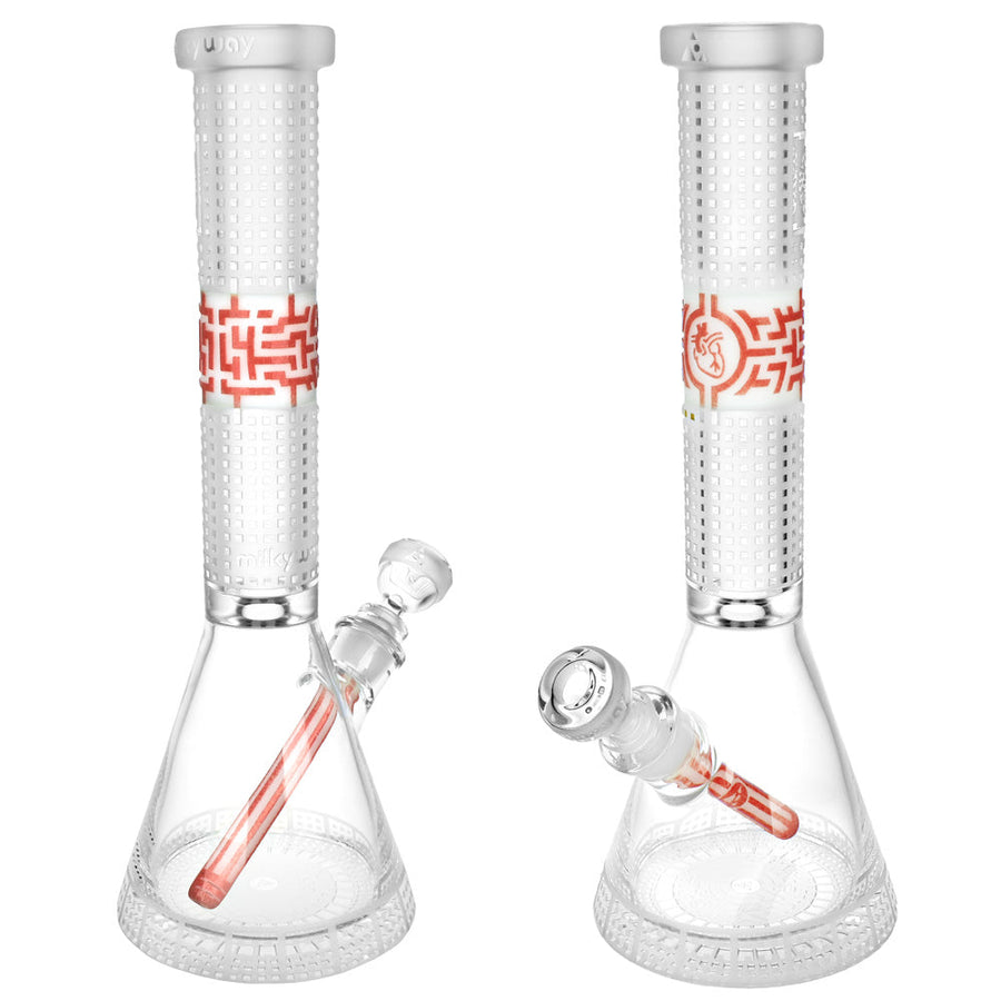 Milkyway Glass Bio-Grid Beaker Water Pipe - 15"/14mm F - Headshop.com