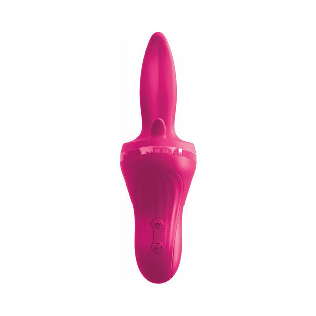 Pipedream 3Some Holey Trinity Triple Tongue Vibrator Rechargeable Silicone Red - Headshop.com