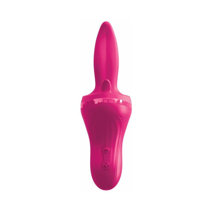 Pipedream 3Some Holey Trinity Triple Tongue Vibrator Rechargeable Silicone Red - Headshop.com
