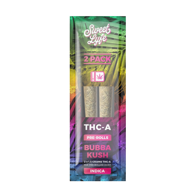 THC-A Joints - 2 Pack Bubba Kush (Hybrid)