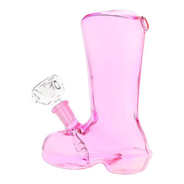 Boot-iful Mini Glass Water Pipe - 5" / 10mm F / Colors Vary - Headshop.com