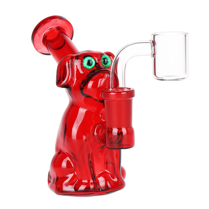 Big Red Dog Glass Dab Rig - 4" / 14mm F - Headshop.com