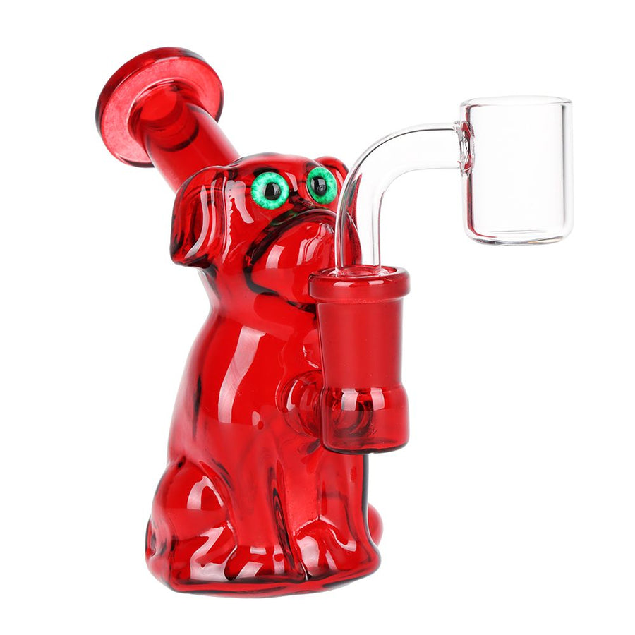 Big Red Dog Glass Dab Rig - 4" / 14mm F - Headshop.com
