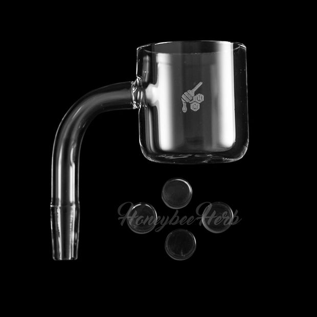 Honey Bee Herb Quad Core Reactor Quartz Banger- 90° - Headshop.com