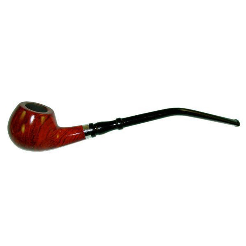 Pulsar Shire Pipes Churchwarden Cherry Wood Tobacco Pipe w/Bent Stem | 7.5" - Headshop.com