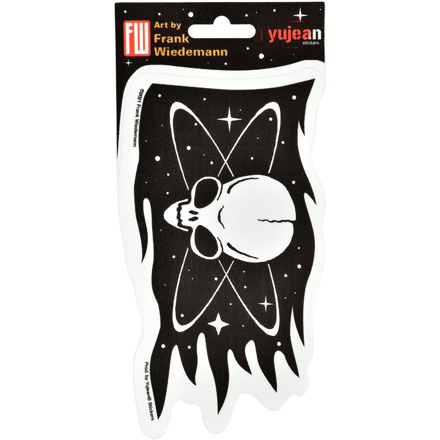 Frank Wiedemann Pirate Alien Flag Sticker - 5.5"x3.2" - Headshop.com