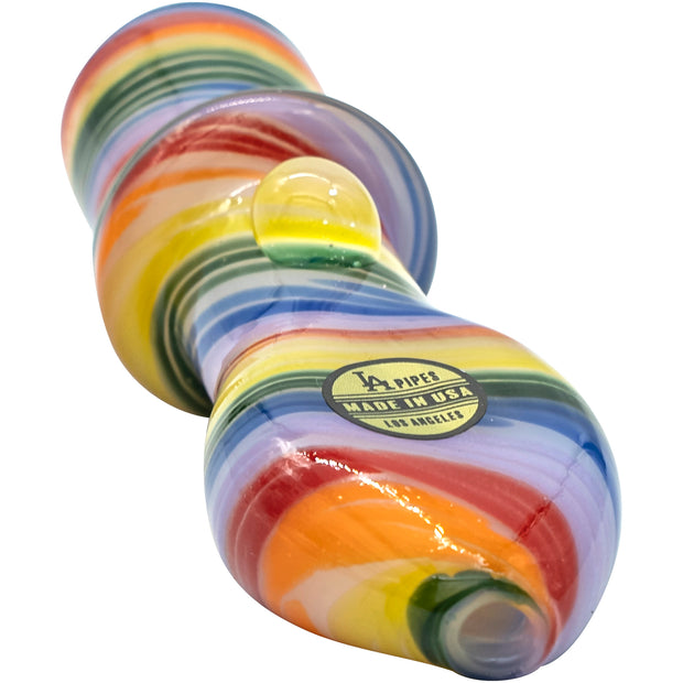 LA Pipes "Rainbow Tornado" Chillum Pipe - Headshop.com