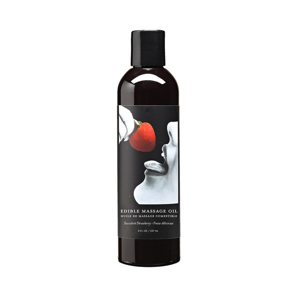 Earthly Body Edible Massage Lotion Strawberry 8 oz. - Headshop.com