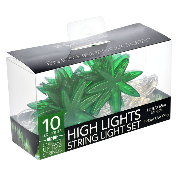 Pulsar High Lights Hemp Leaf LED String Light Set Pulsar High Lights Hemp Leaf LED String Light Set