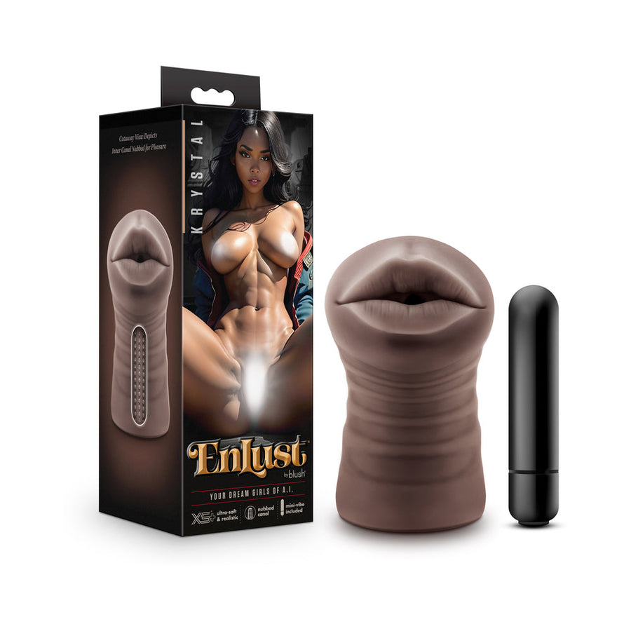EnLust Krystal Vibrating Stroker Brown - Headshop.com