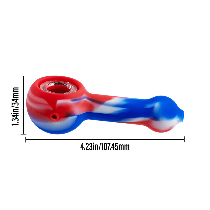 Silicone Spoon Pipe with Glass Bowl from 3 Gates Global - Headshop.com