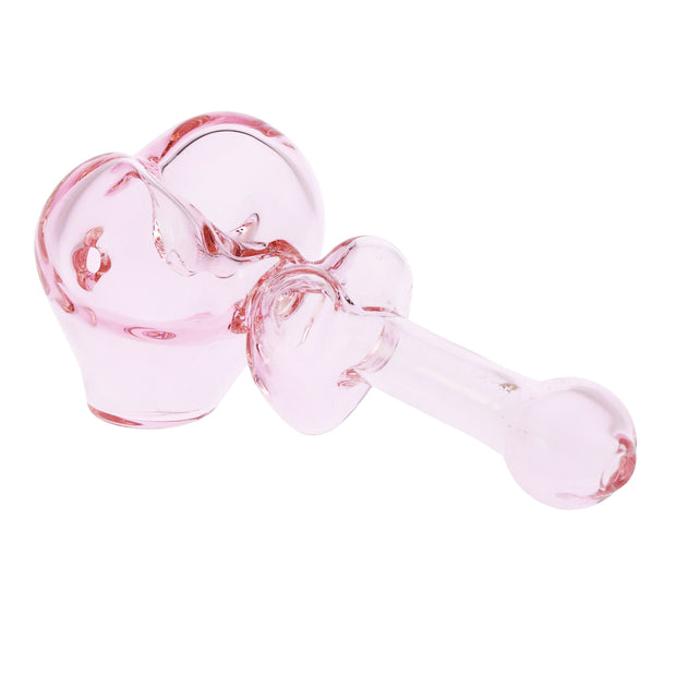 Lovely Hearts Glass Hand Pipe - 4" - Headshop.com