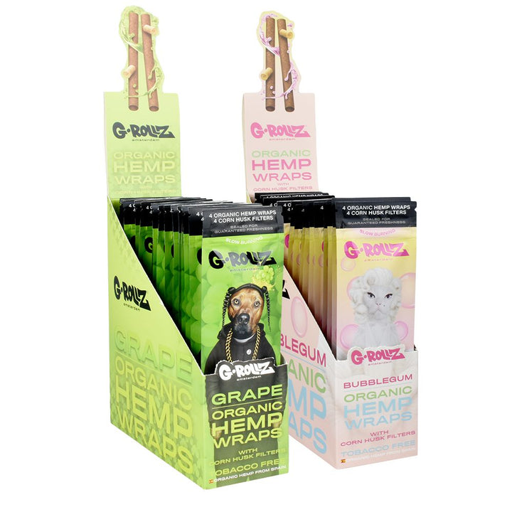 G-ROLLZ Pets Rock Organic Hemp Wraps | 4pc | 15pk Display - Headshop.com