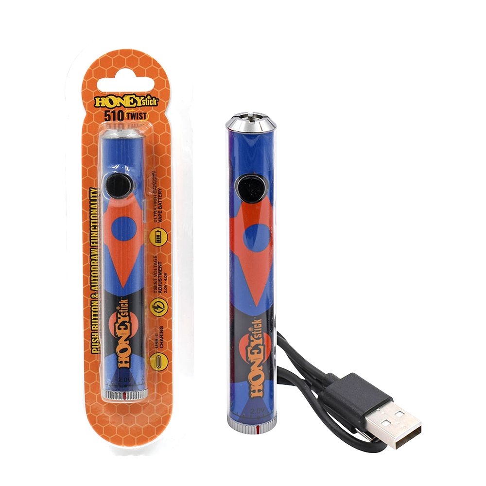 HoneyStick 510 Twist Design Series Battery - 650mAh 15ct - Headshop.com