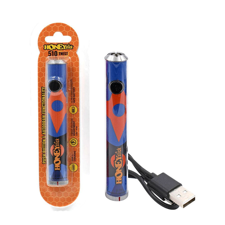 HoneyStick 510 Twist Design Series Battery - 650mAh 15ct - Headshop.com