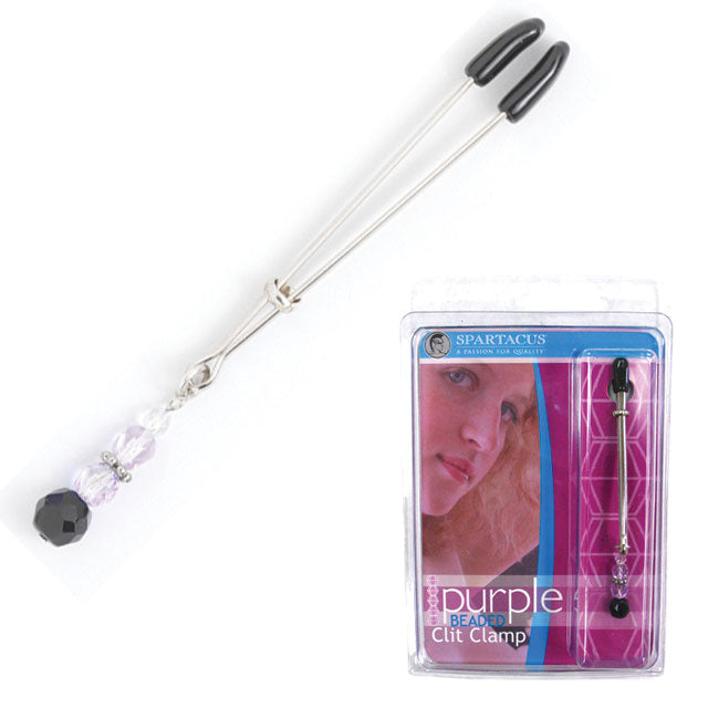 Tweezer Clit Clamp With Purple Bead - Headshop.com