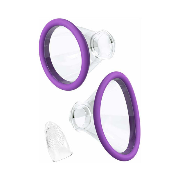 Pipedream Fantasy For Her Her Ultimate Pleasure Dual-Ended Vibrator With Licking Suction Purple - Headshop.com