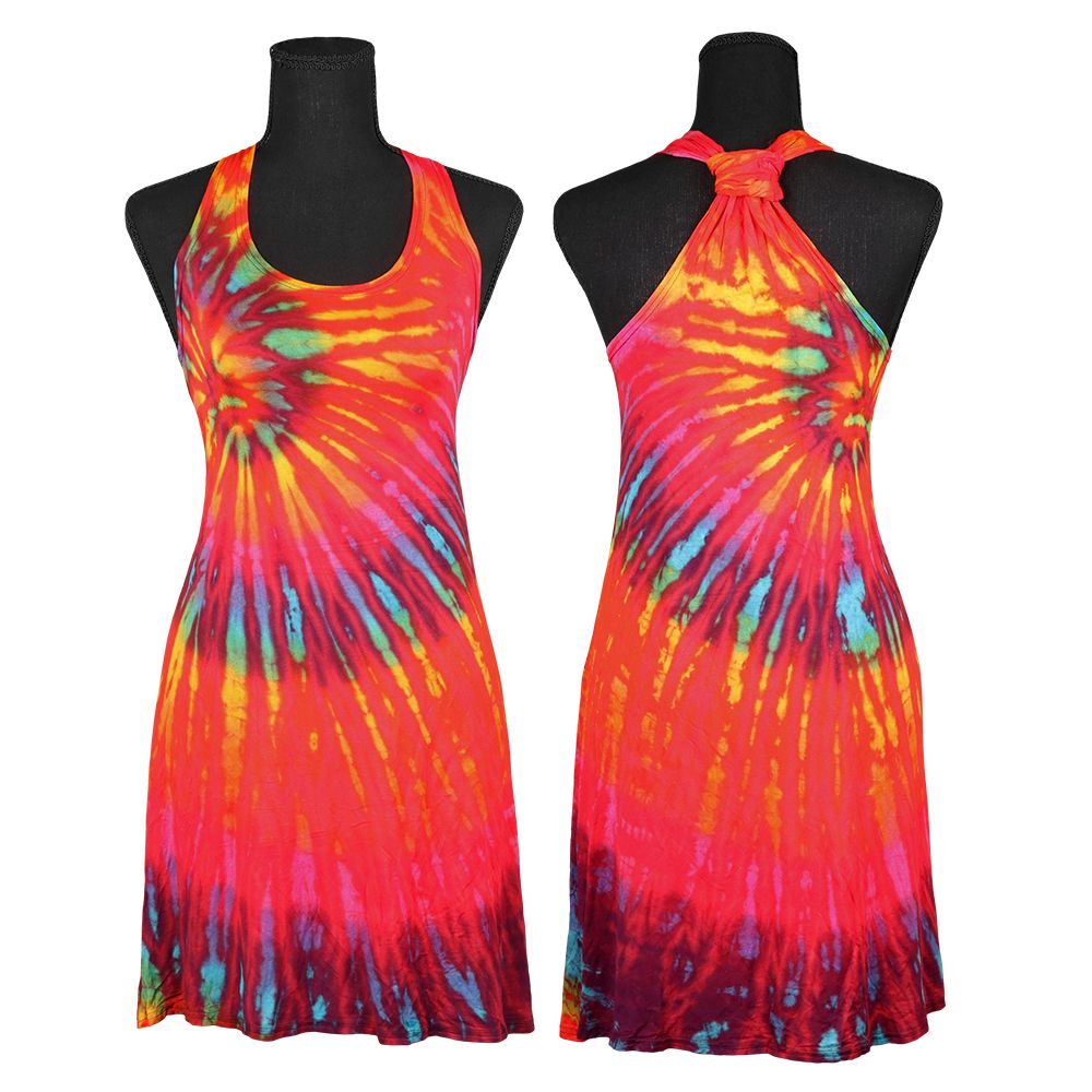 Tie Dye Tank Top Mini Dress - One Size / 25" - Headshop.com