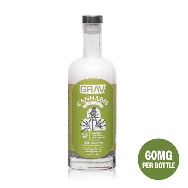 GRAV® Cannabis Spirit 60mg Natural, 750ml Bottle GRAV® Cannabis Spirit 60mg Natural, 750ml Bottle