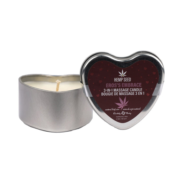 Earthly Body Hemp Seed 3-in-1 Valentines Day Candle Eros's Embrace 4 oz. - Headshop.com