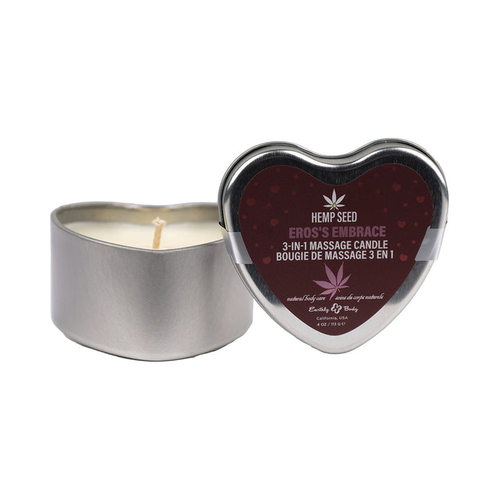 Earthly Body Hemp Seed 3-in-1 Valentines Day Candle Eros's Embrace 4 oz. - Headshop.com