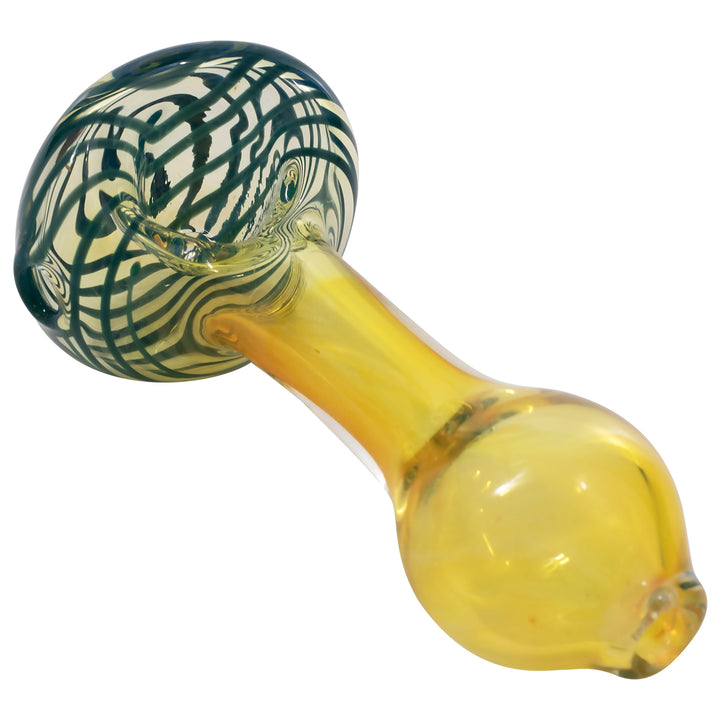 LA Pipes Spiral-Head Color Changing Glass Spoon Pipe - Headshop.com